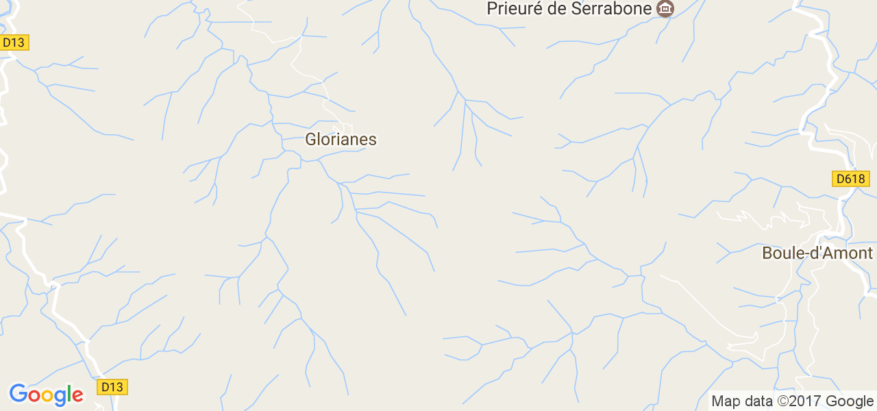 map de la ville de Glorianes