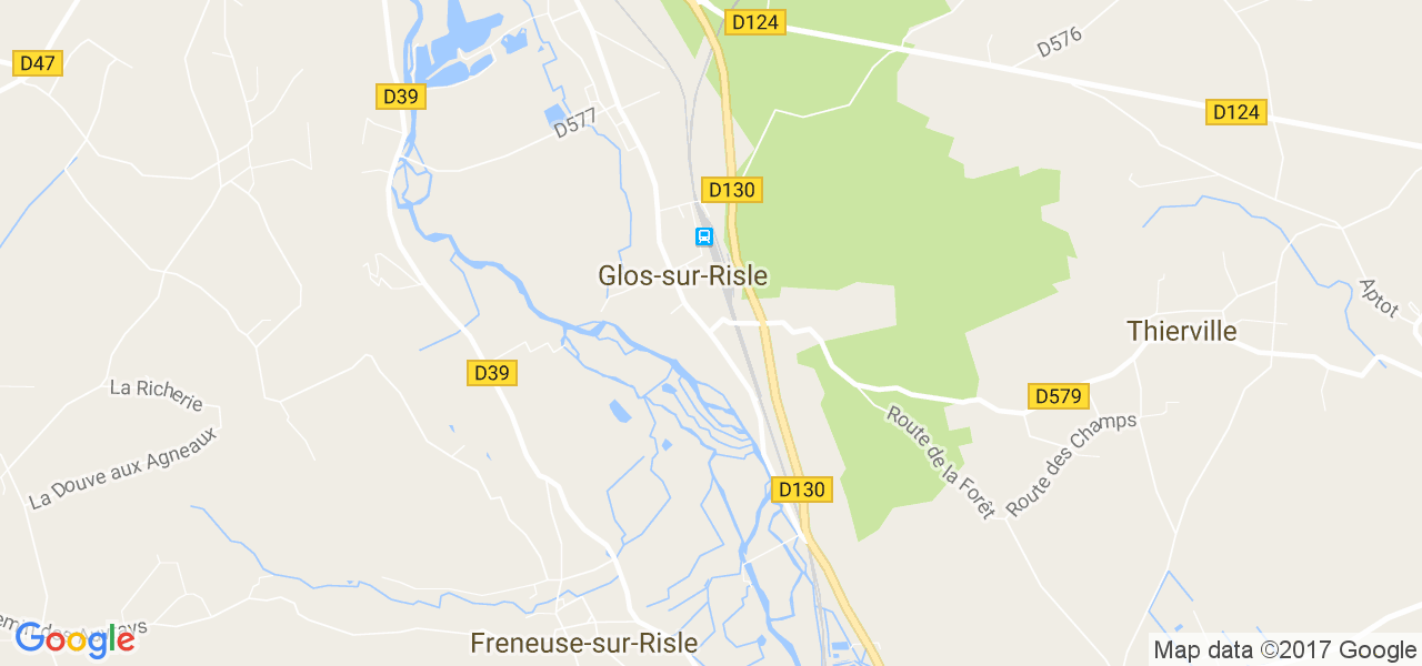 map de la ville de Glos-sur-Risle