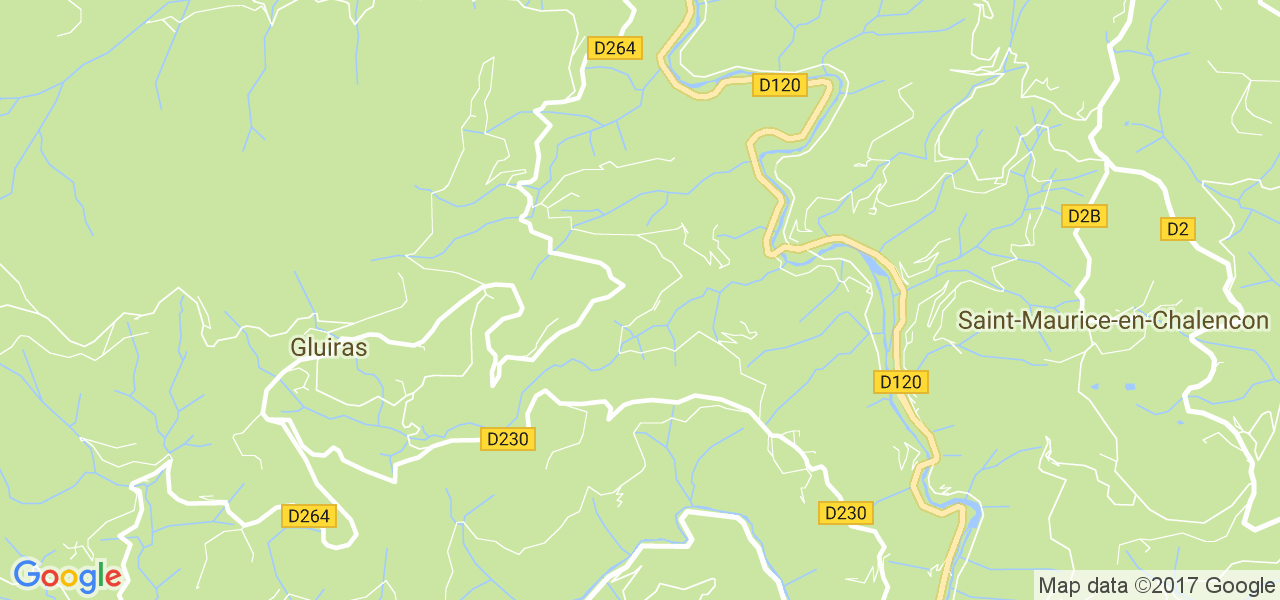 map de la ville de Gluiras