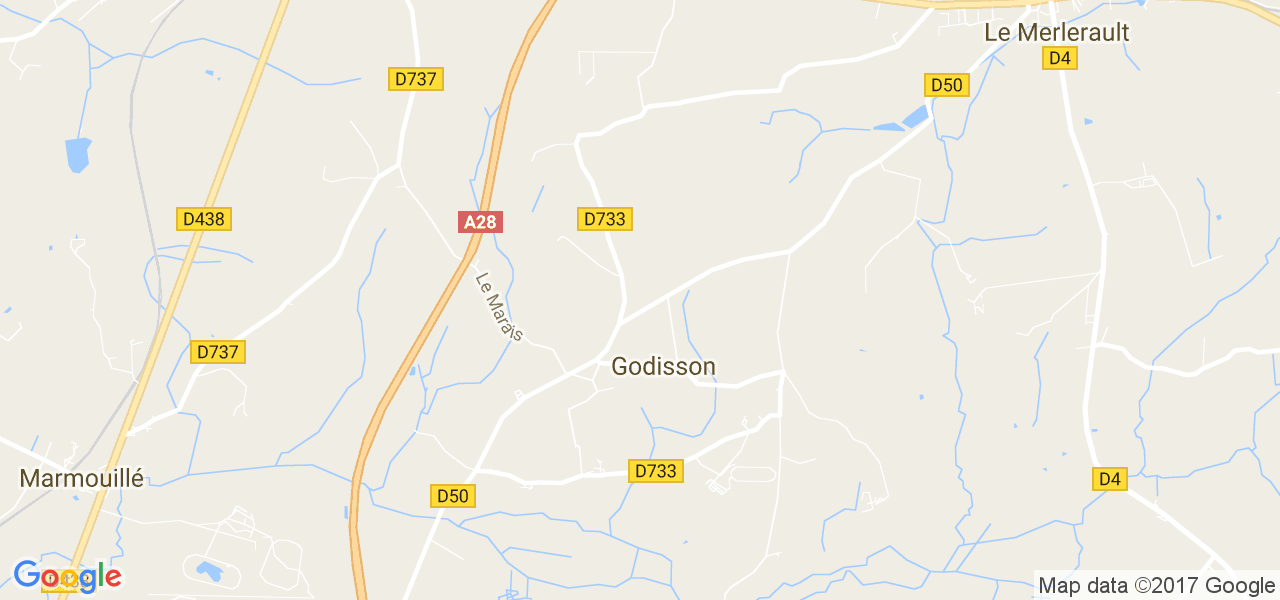 map de la ville de Godisson