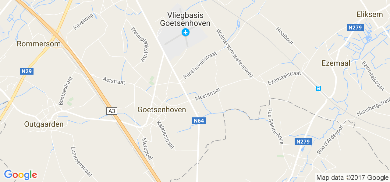 map de la ville de Goetsenhoven