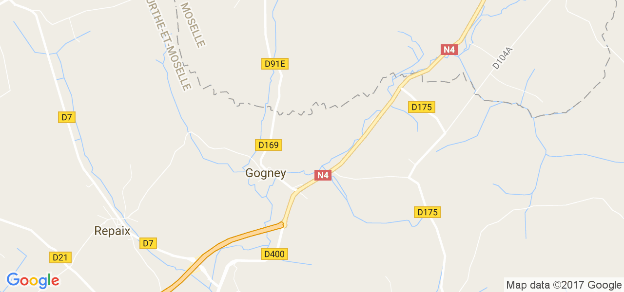 map de la ville de Gogney