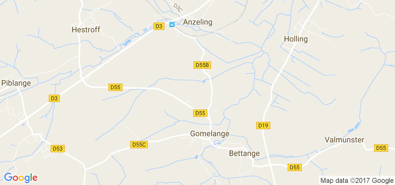 map de la ville de Gomelange