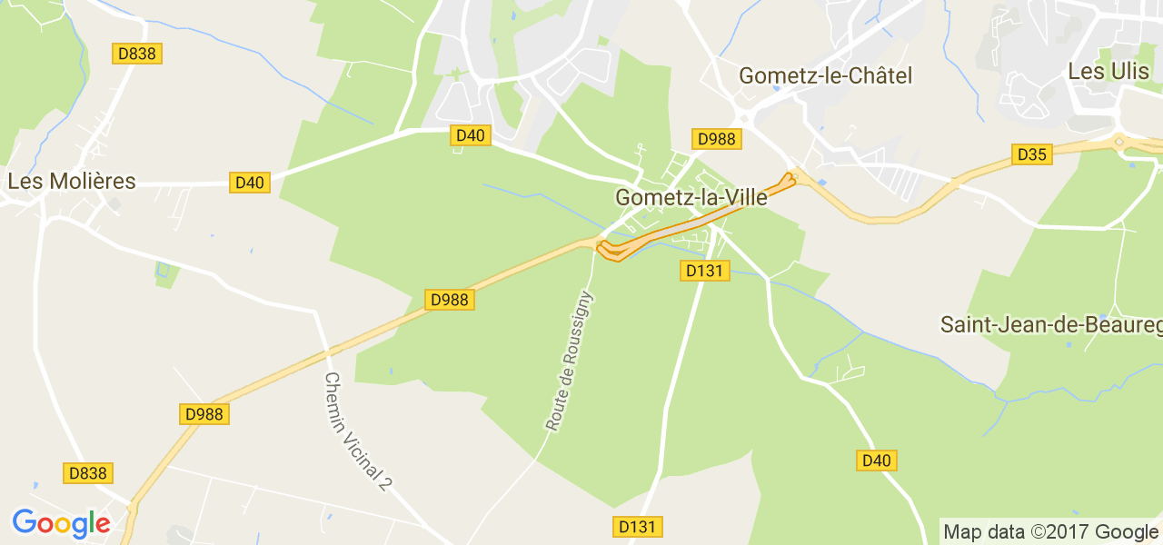 map de la ville de Gometz-la-Ville