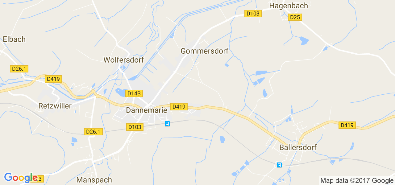 map de la ville de Gommersdorf