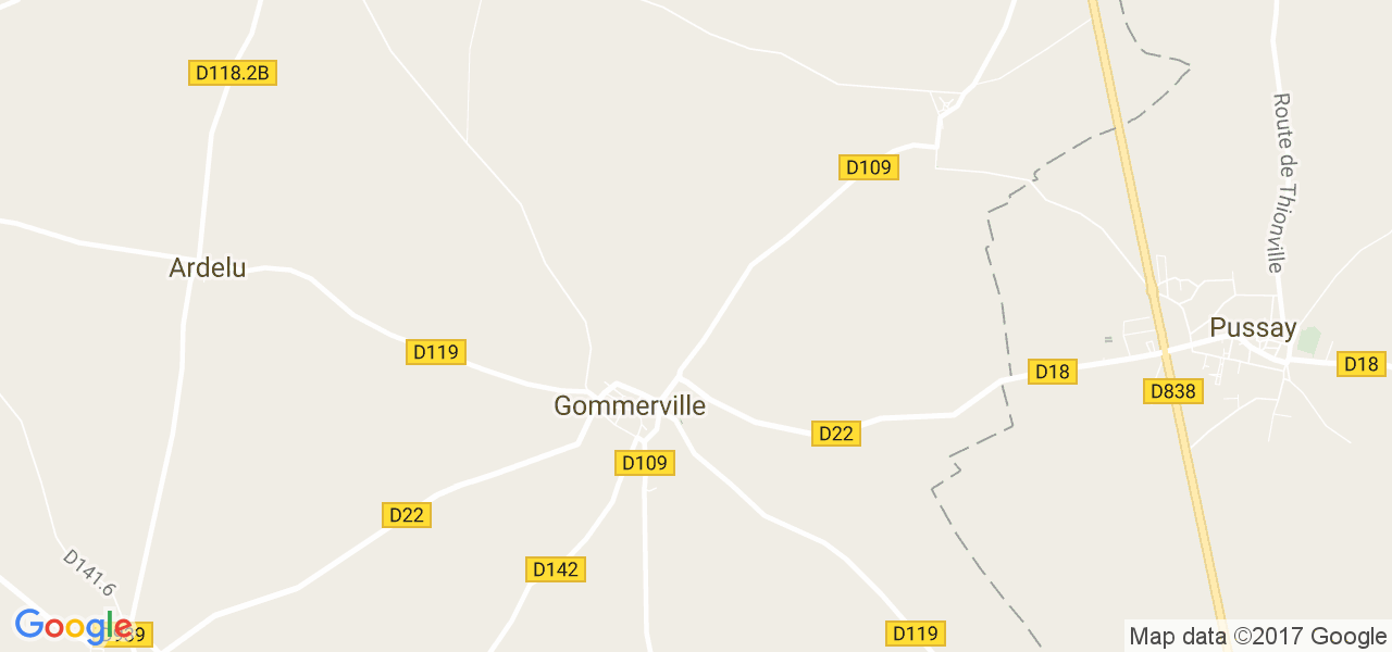 map de la ville de Gommerville