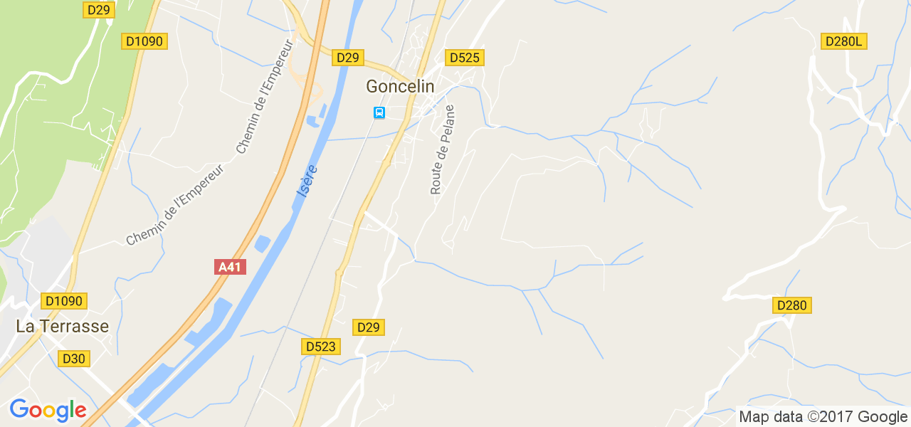 map de la ville de Goncelin