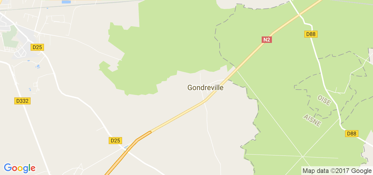 map de la ville de Gondreville