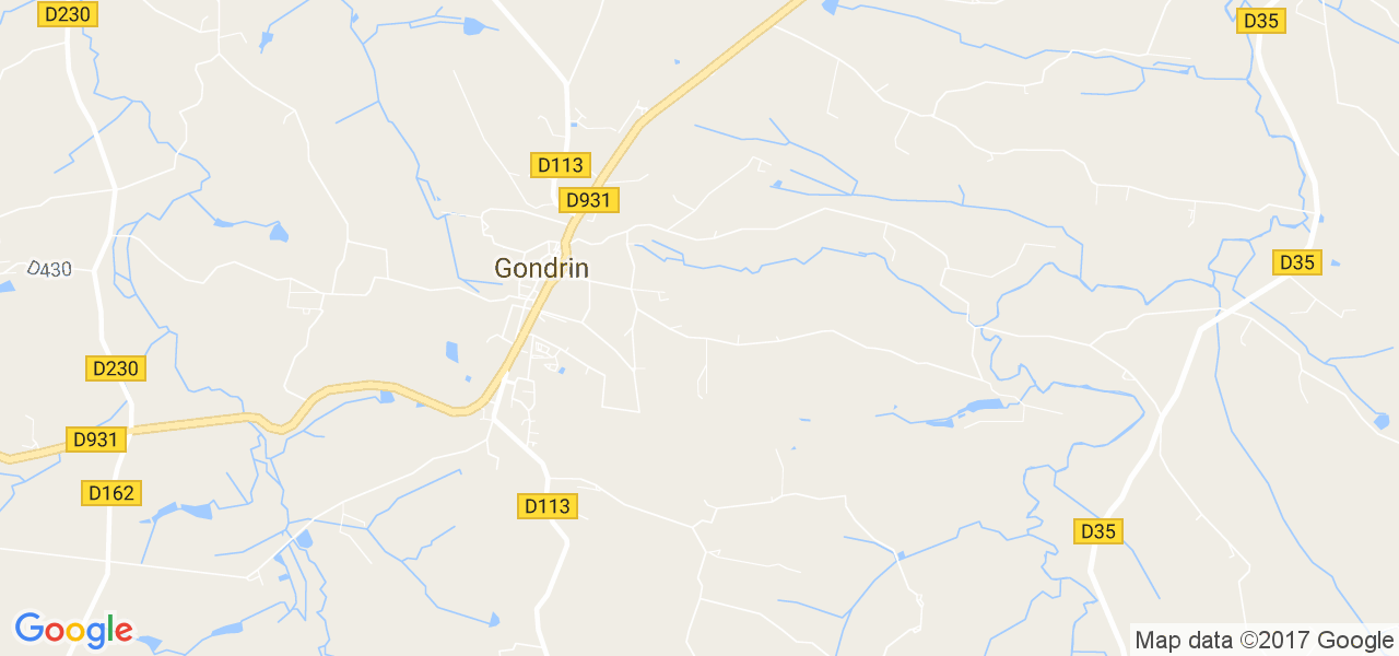 map de la ville de Gondrin