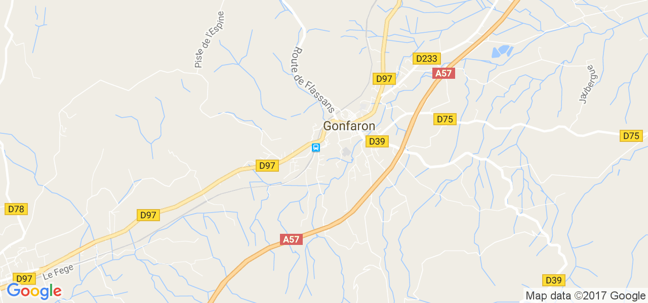 map de la ville de Gonfaron