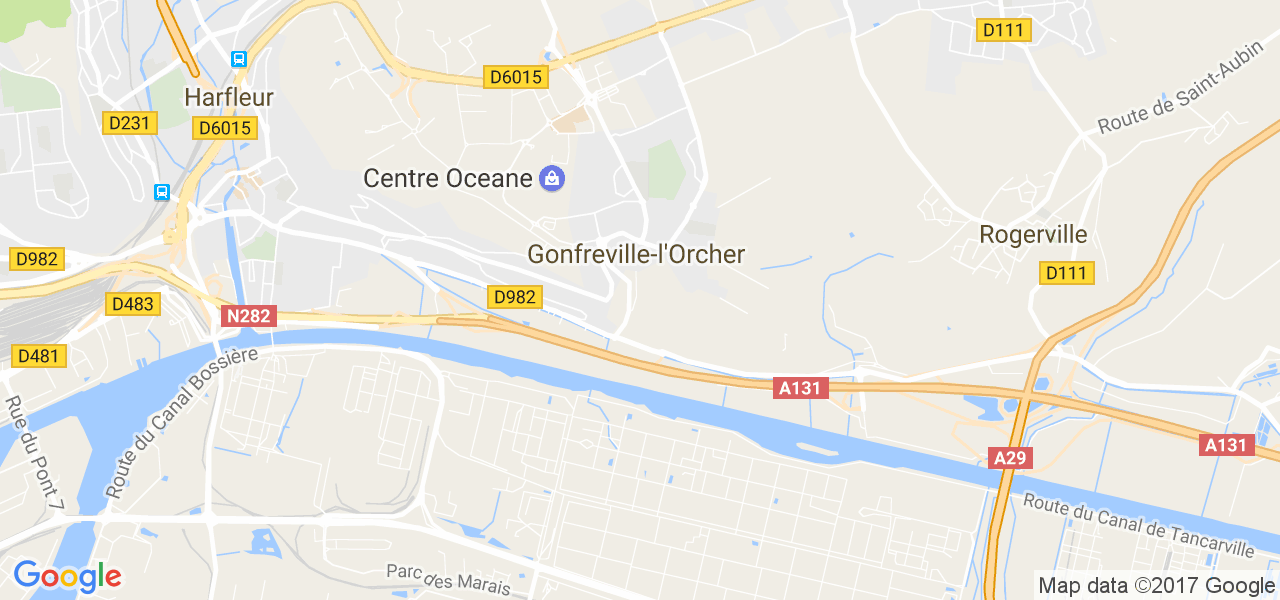 map de la ville de Gonfreville-l'Orcher