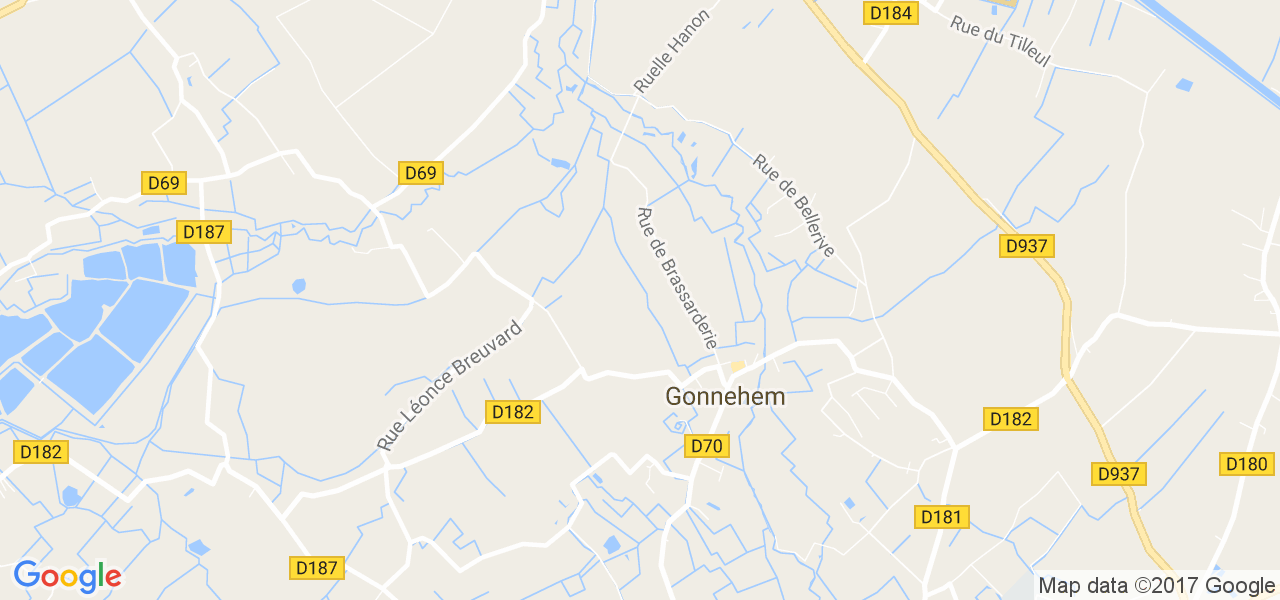map de la ville de Gonnehem
