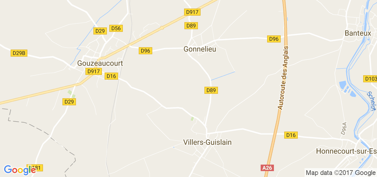 map de la ville de Gonnelieu