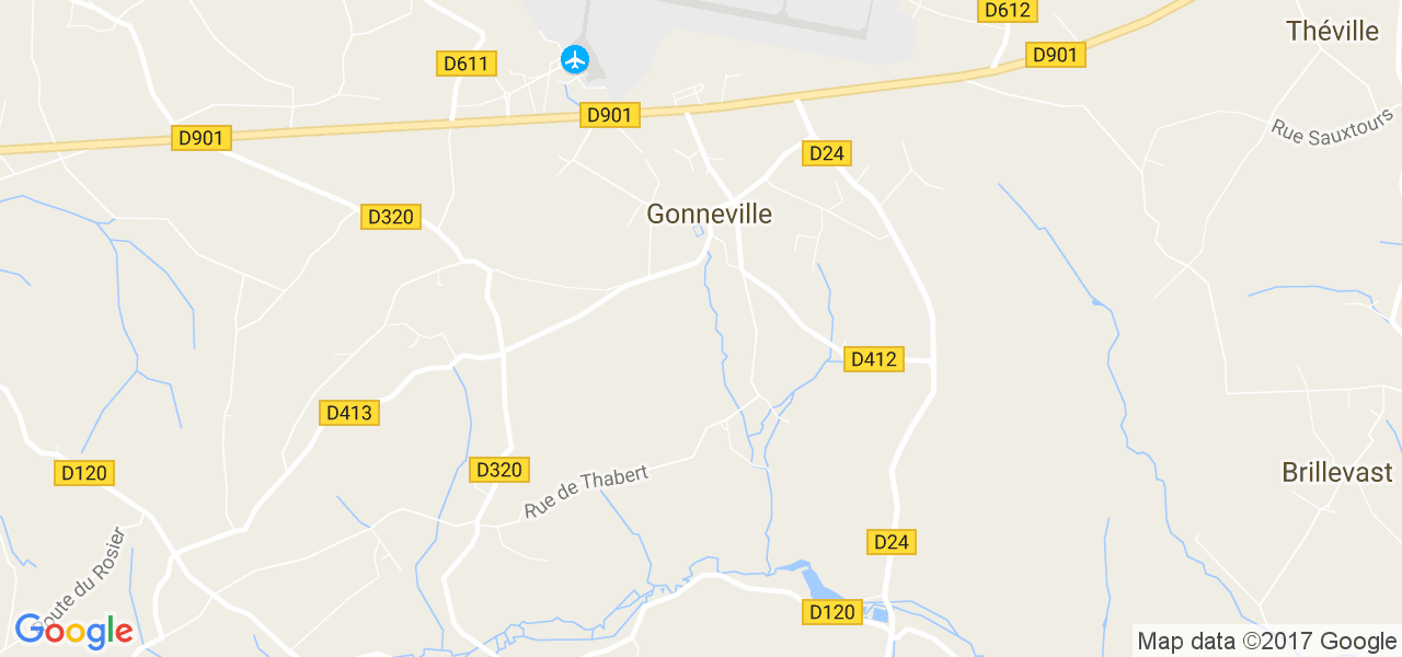 map de la ville de Gonneville