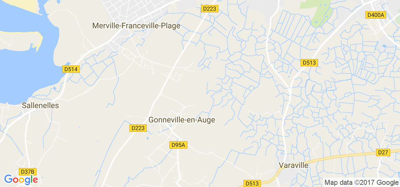 map de la ville de Gonneville-en-Auge