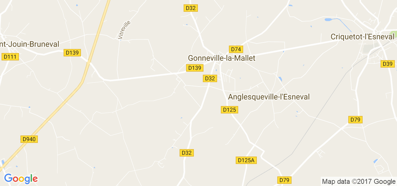 map de la ville de Gonneville-la-Mallet