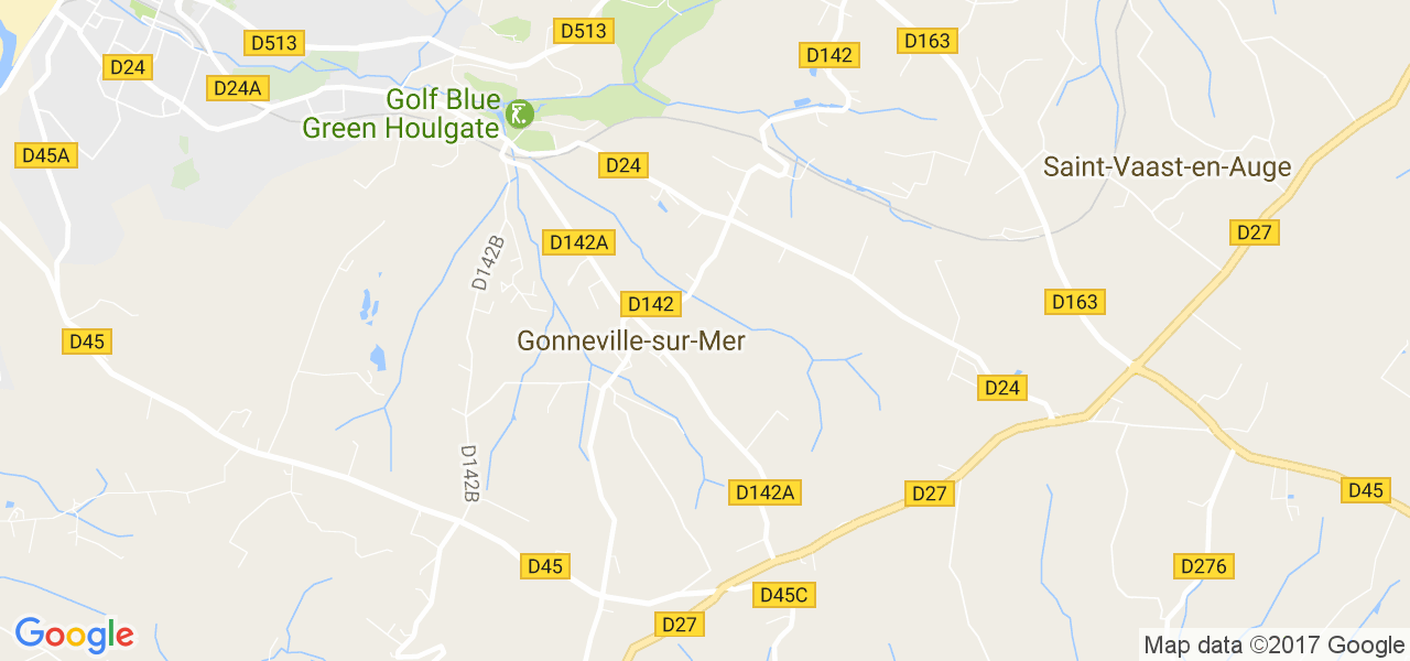 map de la ville de Gonneville-sur-Mer