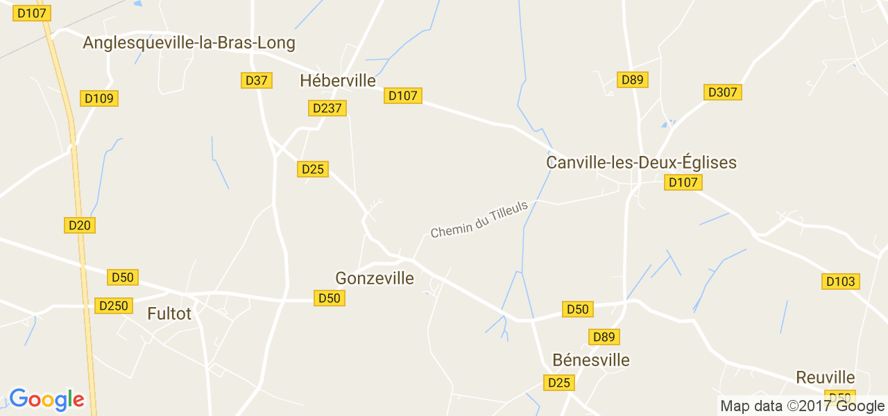 map de la ville de Gonzeville