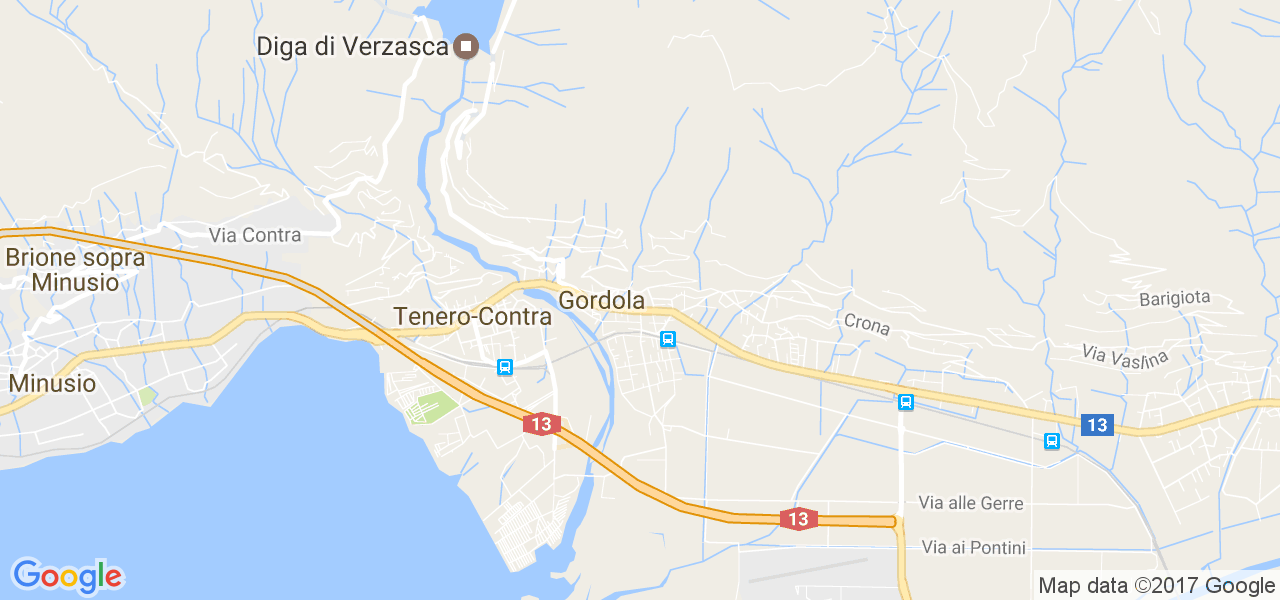 map de la ville de Gordola