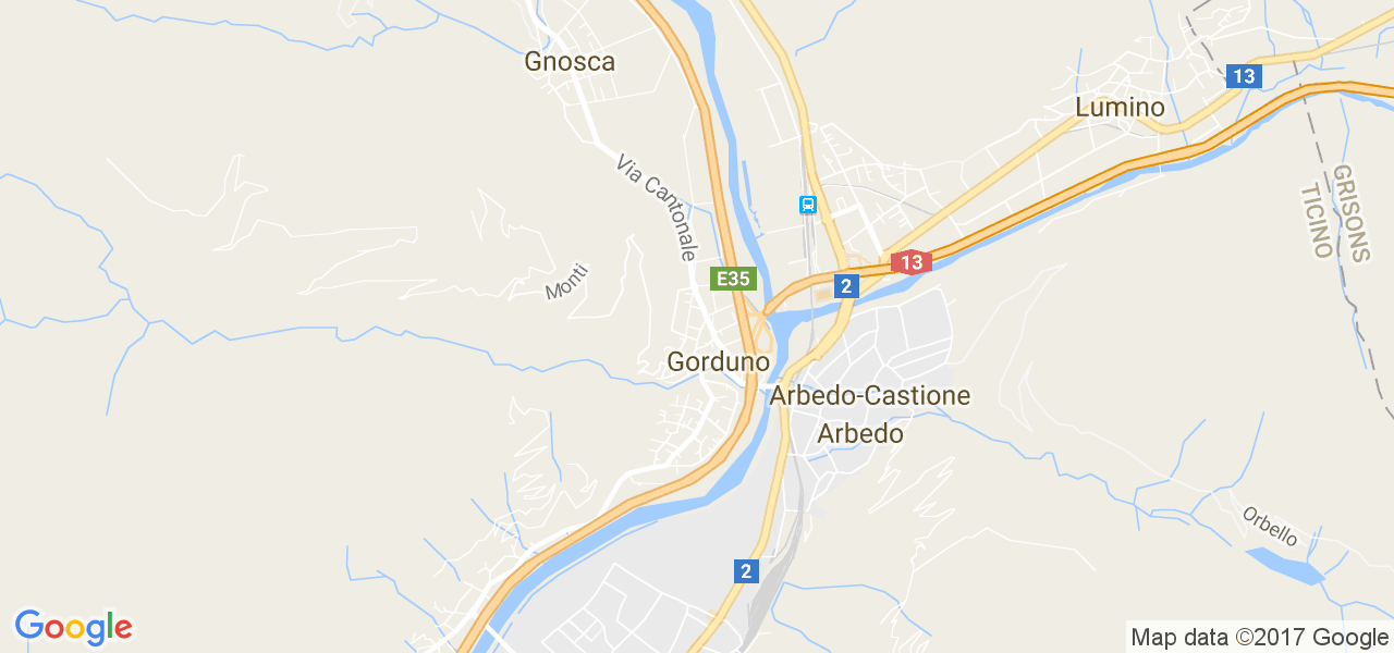 map de la ville de Gorduno