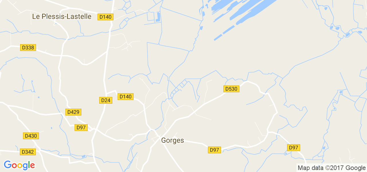 map de la ville de Gorges