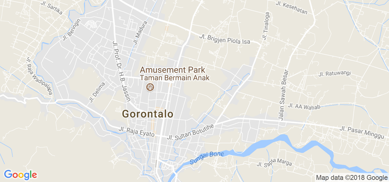 map of the city of Gorontalo