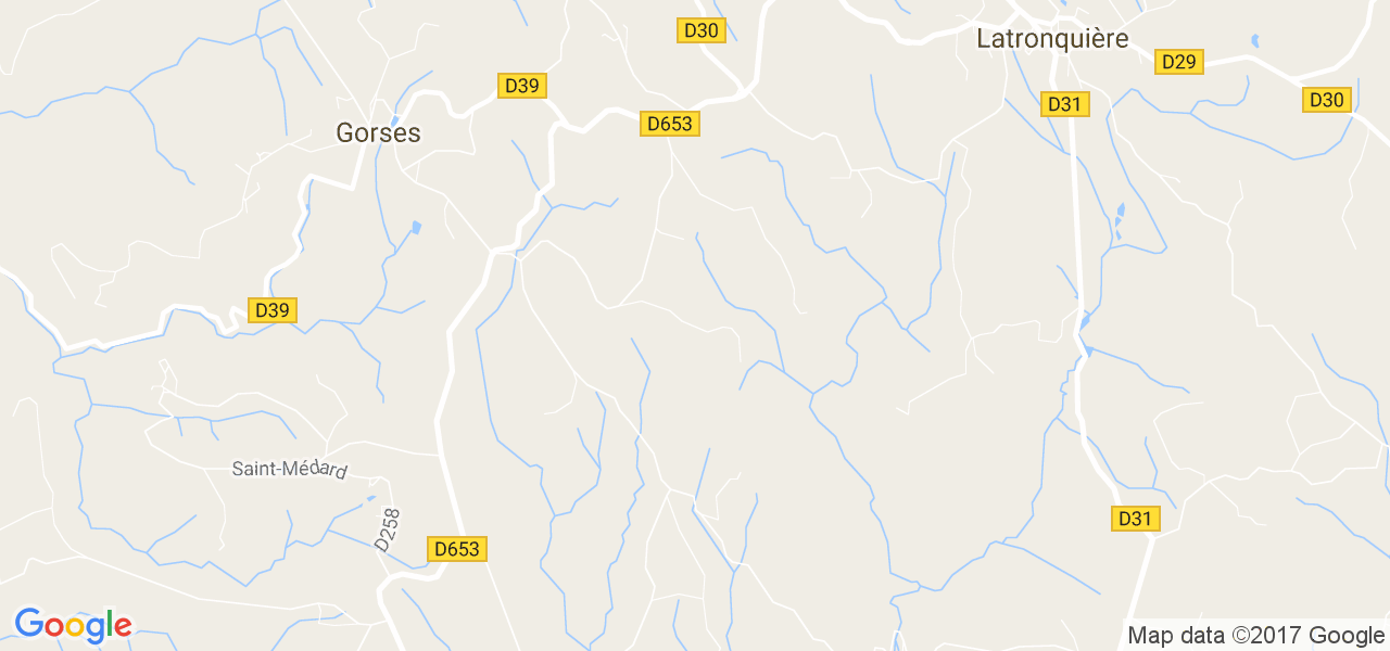 map de la ville de Gorses