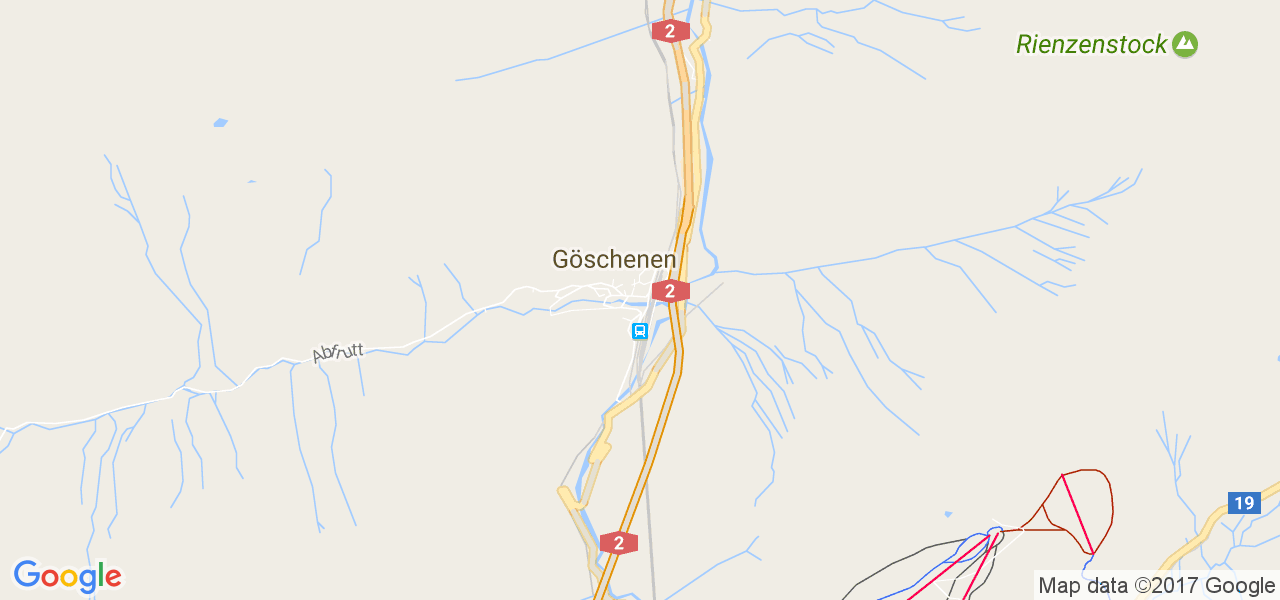 map de la ville de Göschenen