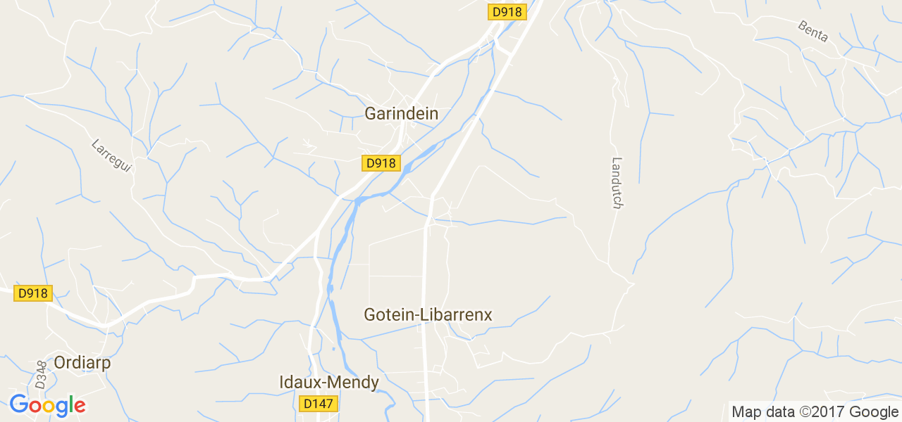 map de la ville de Gotein-Libarrenx