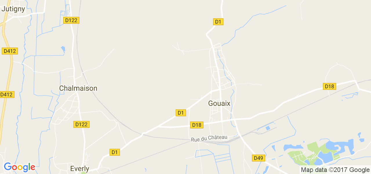 map de la ville de Gouaix