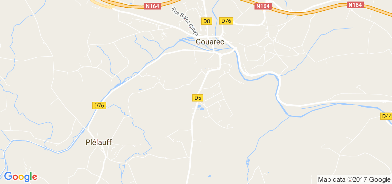 map de la ville de Gouarec