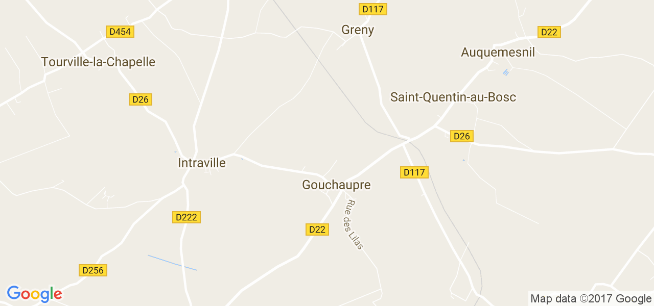 map de la ville de Gouchaupre