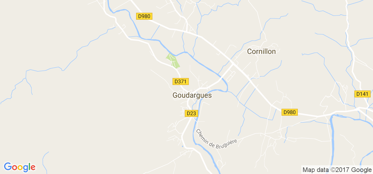 map de la ville de Goudargues