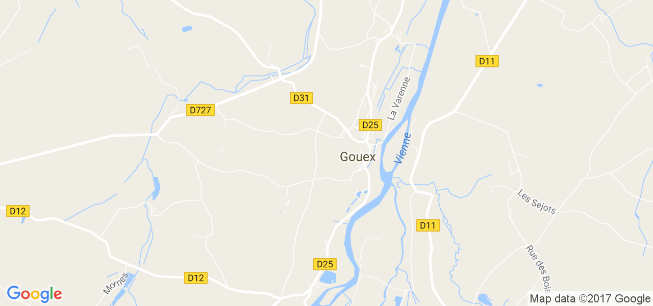 map de la ville de Gouex