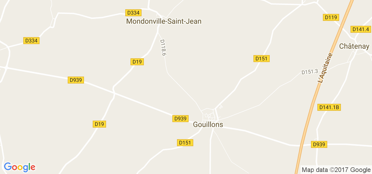 map de la ville de Gouillons