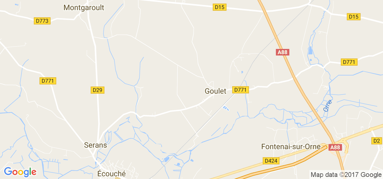 map de la ville de Goulet