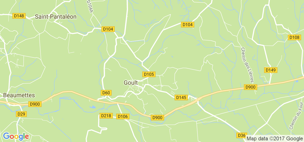 map de la ville de Goult