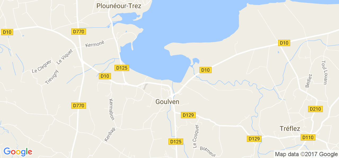 map de la ville de Goulven