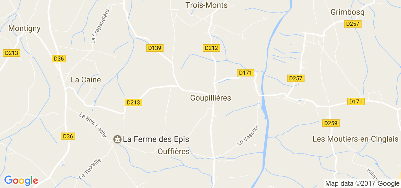 map de la ville de Goupillières