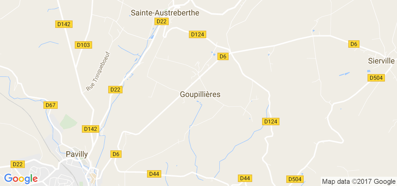 map de la ville de Goupillières