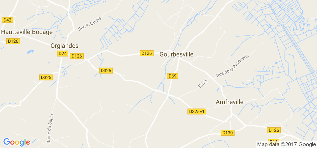 map de la ville de Gourbesville