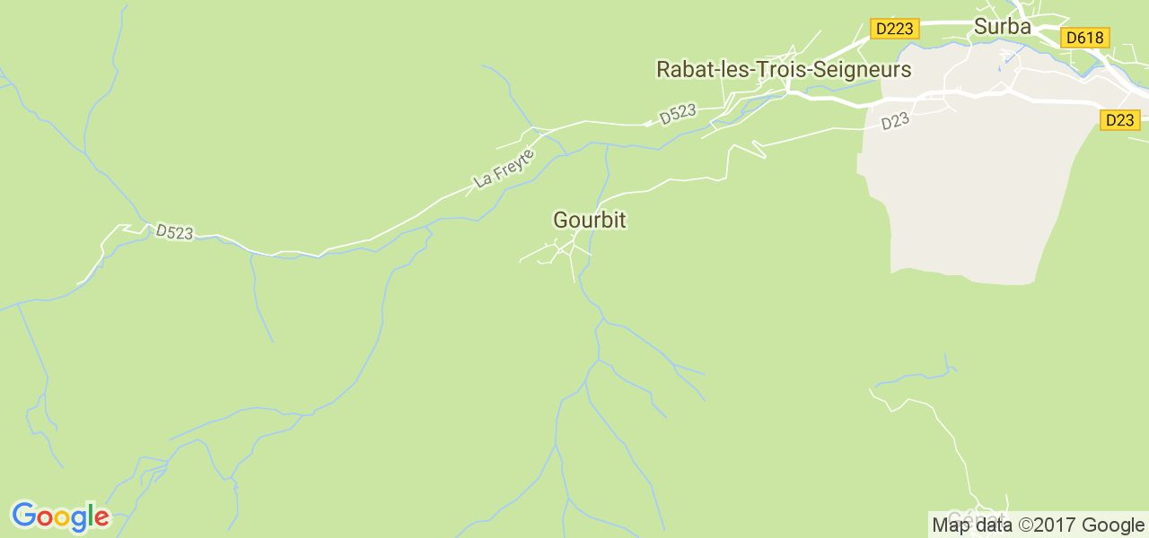 map de la ville de Gourbit