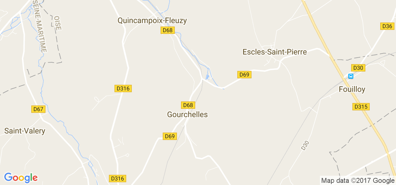 map de la ville de Gourchelles