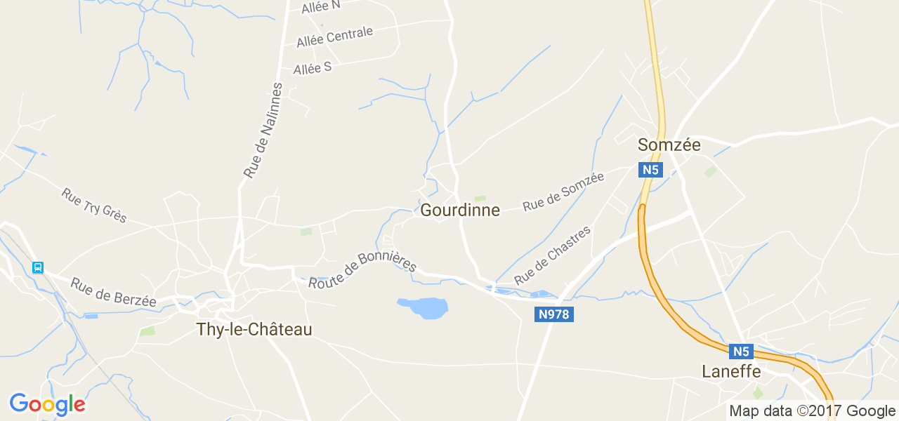 map de la ville de Gourdinne