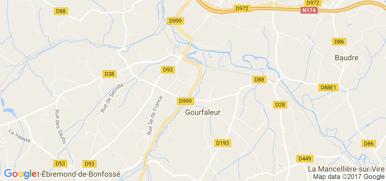 map de la ville de Gourfaleur