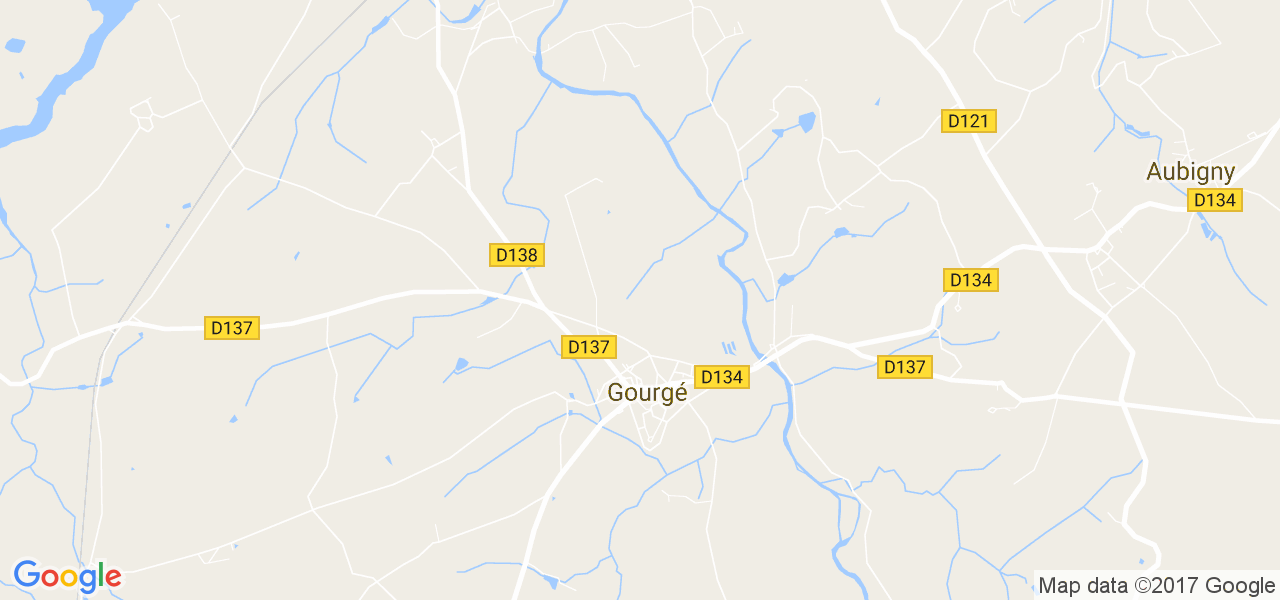 map de la ville de Gourgé