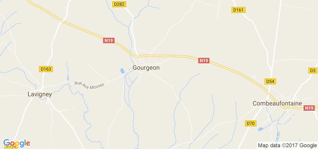 map de la ville de Gourgeon