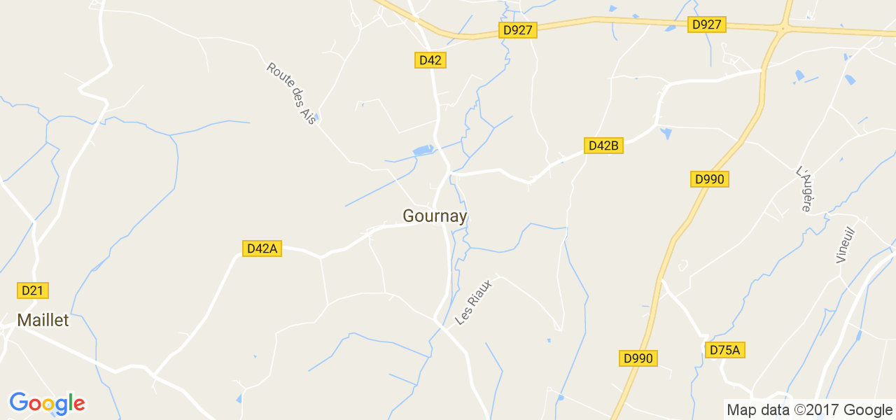 map de la ville de Gournay