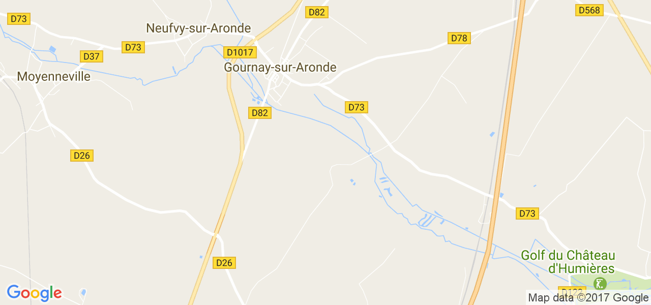 map de la ville de Gournay-sur-Aronde