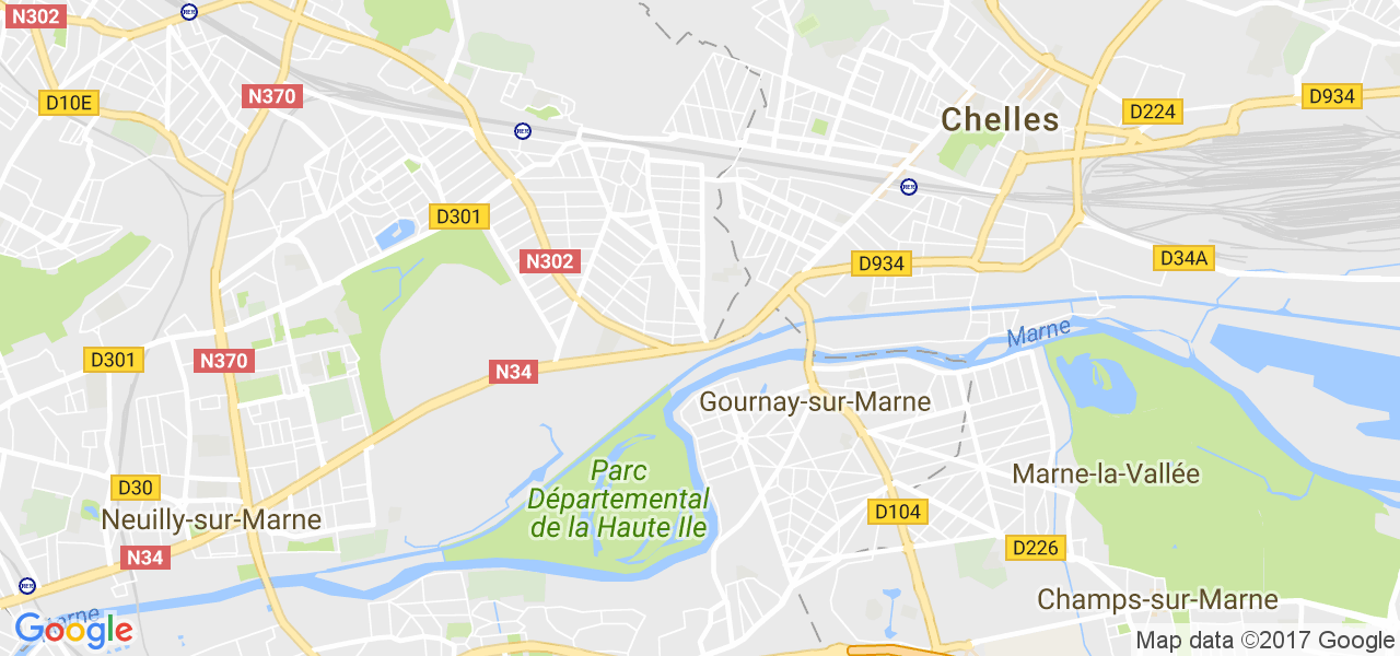 map de la ville de Gournay-sur-Marne